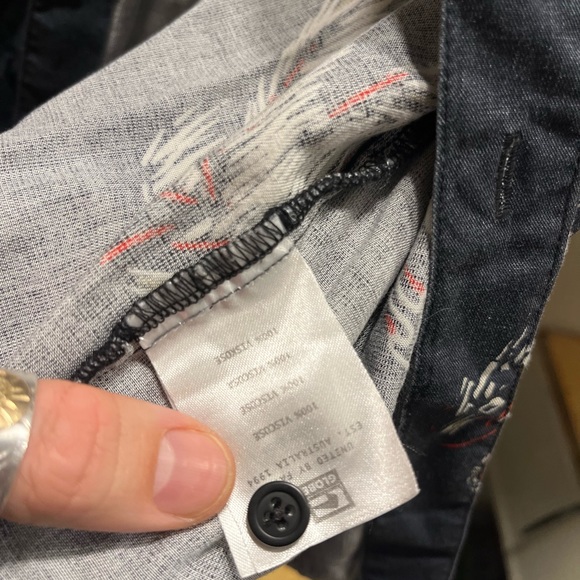 GLOBE appleyard men’s button down short sleeve shirt graphic palm trees, LRG - Picture 3 of 10